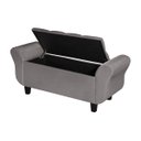 Ver imagem 3 de Cabeceira Box Casal 1,40 e Recamier Baú América Cinza