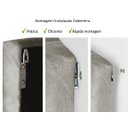 Ver imagem 5 de Cabeceira Box Casal 1,40 e Recamier Baú América Cinza