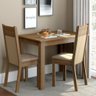 Conjunto Sala de Jantar Madesa Lola Mesa Tampo de Madeira 2 Cadeiras - Rustic/crema/sintético Bege - 2