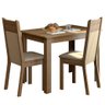 Conjunto Sala de Jantar Madesa Lola Mesa Tampo de Madeira 2 Cadeiras - Rustic/crema/sintético Bege - 3