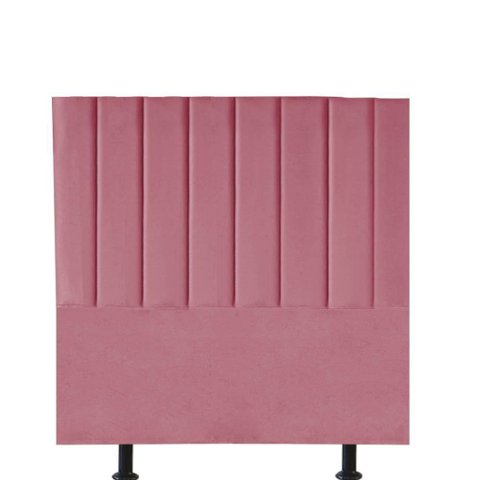 Cabeceira Estofada Carla 100cm Solteiro para Cama Colchão Box Quarto Suede Rosa Bebê - Aurora Line