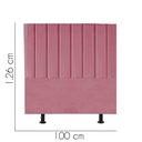 Ver imagem 2 de Cabeceira Estofada Carla 100cm Solteiro para Cama Colchão Box Quarto Suede Rosa Bebê - Aurora Line