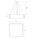 Ver imagem 2 de Lustre Pendente Madeira Arredondado 25x25cm - Freijó