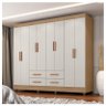 Guarda Roupa Casal Porto 8 Portas Nature Off White - Móveis Leão - 4