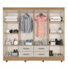 Guarda Roupa Casal Porto 8 Portas Nature Off White - Móveis Leão - 2