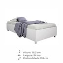 Ver imagem 2 de Cama Box Mônaco Solteiro Tcil Branco