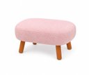 Ver imagem 3 de Poltrona Amamentação Orgânica Balanço e Puff Boucle:Rosé