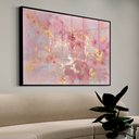 Ver imagem 1 de Quadro Decorativo Abstrato Mármore Suave em Moldura Caixa Tacolado Moldura Trad 1cm Branca com Vidro