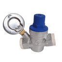 Ver imagem 5 de Válvula Redutora Reguladora Pressão C/ Manômetro 3/4 Acabamento Cromado Cor Prata