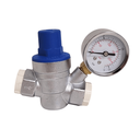 Ver imagem 2 de Válvula Redutora Reguladora Pressão C/ Manômetro 3/4 Acabamento Cromado Cor Prata