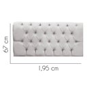 Ver imagem 2 de Painel Cabeceira Estofada Paris 195cm Cama Box King Corino Cinza Claro- Mabe Magazine