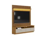 Ver imagem 3 de Conjunto Modular 180cm Rack com Painel Ripado Ouro Preto Linea Brasil - Nature/off White