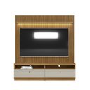 Ver imagem 6 de Conjunto Modular 180cm Rack com Painel Ripado Ouro Preto Linea Brasil - Nature/off White