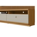 Ver imagem 5 de Conjunto Modular 180cm Rack com Painel Ripado Ouro Preto Linea Brasil - Nature/off White