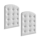 Ver imagem 1 de Kit Capitonê Peroba P/ Berço Elô Corino Branco Mdf 2 Peças