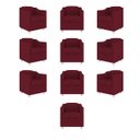 Ver imagem 1 de Kit 10 Cadeira Poltronas Decorativas Recepção Clinica Suede Cor:Marsala