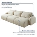 Ver imagem 4 de Sofá Orgânico Retrátil 4 Lugares 230cm Base Madeira Maciça Oxford
