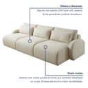 Ver imagem 6 de Sofá Orgânico Retrátil 4 Lugares 230cm Base Madeira Maciça Oxford
