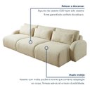 Ver imagem 5 de Sofá Orgânico Retrátil 3 Lugares 230cm Base Madeira Maciça Oxford