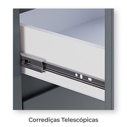 Cozinha Completa Modulada Tuboarte Larissa 100% Mdf com Balcão 9 Portas 3 Gavetas e Adega - 6