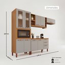 Ver imagem 3 de Cozinha Completa Modulada Milão 100% MDF com Balcão 9 Portas 3 Gavetas e Adega