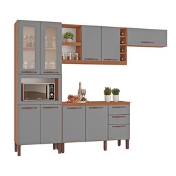 Cozinha Completa Modulada Tuboarte Larissa 100% Mdf com Balcão 9 Portas 3 Gavetas e Adega - 2
