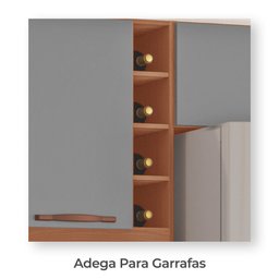 Cozinha Completa Modulada Tuboarte Larissa 100% Mdf com Balcão 9 Portas 3 Gavetas e Adega - 7