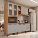 Ver imagem 1 de Cozinha Completa Modulada Milão 100% MDF com Balcão 9 Portas 3 Gavetas e Adega