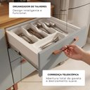 Ver mais imagens de Cozinha Completa Modulada Milão 100% MDF com Balcão 9 Portas 3 Gavetas e Adega