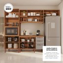 Ver imagem 5 de Cozinha Completa Modulada Milão 100% MDF com Balcão 9 Portas 3 Gavetas e Adega