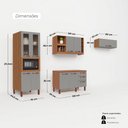 Ver imagem 4 de Cozinha Completa Modulada Milão 100% MDF com Balcão 9 Portas 3 Gavetas e Adega