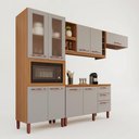 Ver imagem 2 de Cozinha Completa Modulada Milão 100% MDF com Balcão 9 Portas 3 Gavetas e Adega
