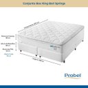 Ver imagem 3 de Conjunto Box Mola Ensacada Probel Guarda Costas Bari King 193x58cm