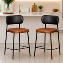Ver imagem 1 de Kit 2 Banquetas Altas Estofadas Camila com Encosto - Edecasamoveis