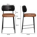 Ver imagem 2 de Kit 2 Banquetas Altas Estofadas Camila com Encosto - Edecasamoveis