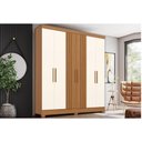 Ver imagem 1 de Guarda Roupa Casal B367 6 Pts 3 Gavs Cinamomo/Off White Henn