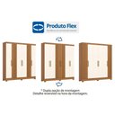 Ver imagem 3 de Guarda Roupa Casal B367 6 Pts 3 Gavs Cinamomo/Off White Henn