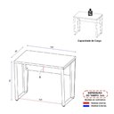Ver imagem 4 de Escrivaninha Mesa de Escritório 135cm Multimóveis CR25328