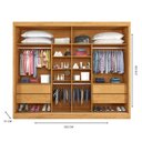 Ver imagem 4 de Guarda Roupa Casal 2 Portas de Correr 4 Gavetas Verona Plus - Mademarcs