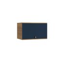 Ver imagem 1 de Armário Aéreo Celeste Kappesberg 100% Mdf 1 Porta Basculante Nogueira/azul 60cm