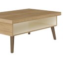 Ver imagem 4 de Mesa de Centro Lucca Artely - Off White com Carvalho