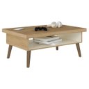 Ver imagem 3 de Mesa de Centro Lucca Artely - Off White com Carvalho