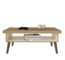 Ver imagem 1 de Mesa de Centro Lucca Artely - Off White com Carvalho