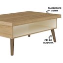 Ver imagem 6 de Mesa de Centro Lucca Artely - Off White com Carvalho