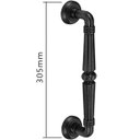 Ver imagem 4 de Puxador Duplo Victoria 305mm Preto Fosco Porta Pivotante Correr Passagem Madeira Vidro Rústico