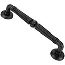 Ver imagem 2 de Puxador Duplo Victoria 305mm Preto Fosco Porta Pivotante Correr Passagem Madeira Vidro Rústico