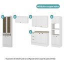 Ver imagem 3 de Cozinha Milla Mood One 14 Portas 3 Gavetas MDF 340cm Branco Móveis Carraro