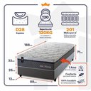 Ver imagem 3 de Cama Box Molas Ensacadas Benton Solteiro 88x188 King House