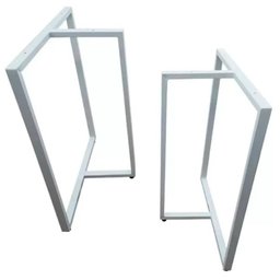 Pes de Mesa Estilo Industrial Modelo T 75x60cm Kit C/2un - Branco - 1