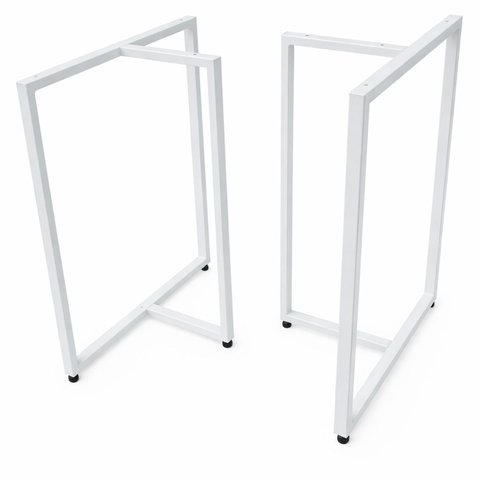 Bases de Mesa Estilo Industrial Modelo T 75x60cm Kit c/2un - Branco